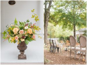 Fall wedding flower arrangement