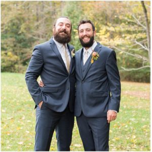 Groom and groomsmen navy suits