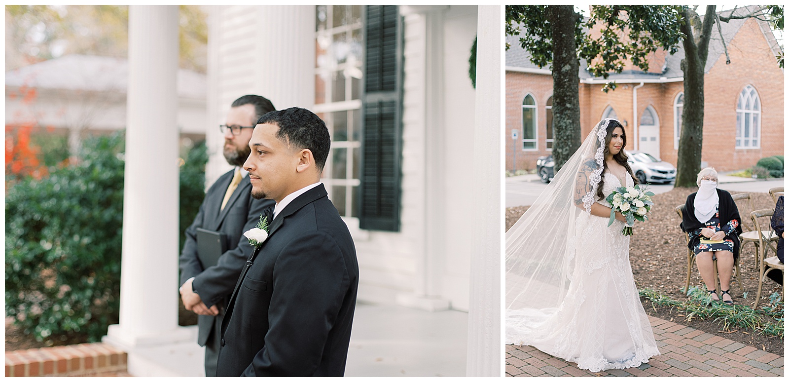 White and Greenery Filled Raleigh Micro Wedding - Mad Dash Weddings Blog